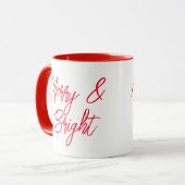 Mug Joyeux Noël rouge vif (Devant gauche)