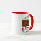 Mug Joyeux Noël Royaume-Uni tranche de gâteau britanni (Devant droit)
