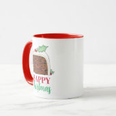 Mug Joyeux Noël Royaume-Uni tranche de gâteau britanni (Devant gauche)