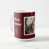 Mug Joyeux Noël Ruby Vin Famille Photo (Devant gauche)