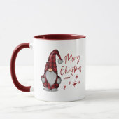 Mug Joyeux Noël Rustique Gnome en Red Buffalo Plaid (Gauche)
