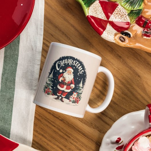Mug Joyeux Noël rustique & Santa Cause