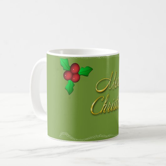 Mug joyeux Noël saint vert (Devant gauche)