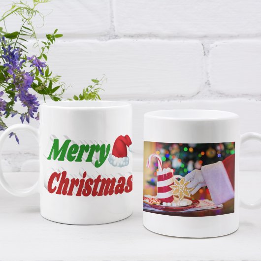 Mug Joyeux Noël Santa Hat typographie photo
