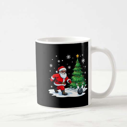 Mug Joyeux Noël Santa jouant au bowling Srt Amoureux (Droite)