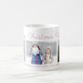 Mug Joyeux Noël Script Collage Photo Personnalisé (Centre)