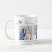 Mug Joyeux Noël Script Collage Photo Personnalisé (Gauche)
