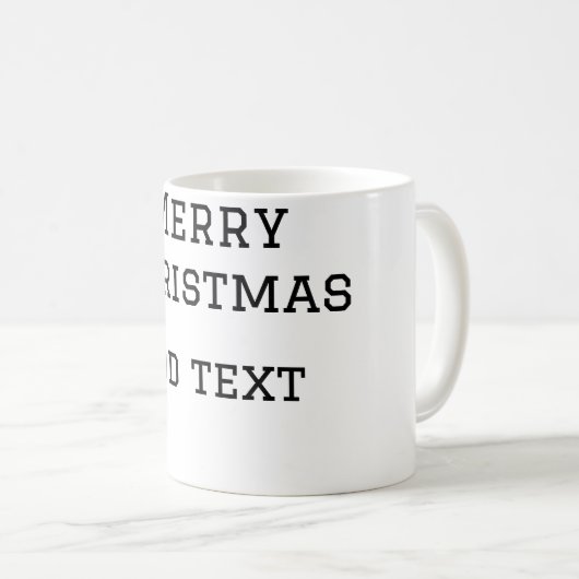 Mug Joyeux Noël simple minimum ajouter nom modèle de t (Devant droit)