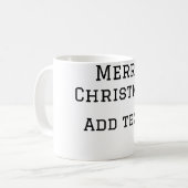 Mug Joyeux Noël simple minimum ajouter nom modèle de t (Devant gauche)