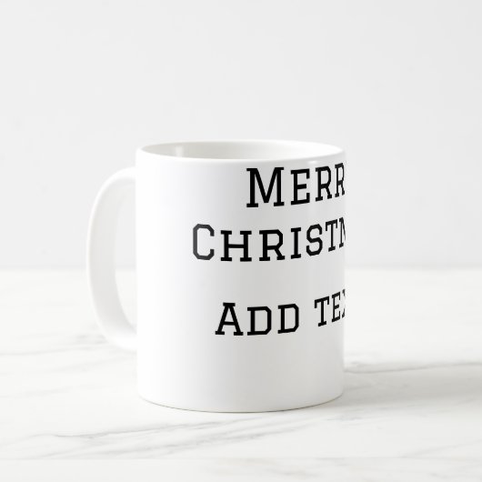 Mug Joyeux Noël simple minimum ajouter nom modèle de t (Devant gauche)