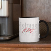 Mug Joyeux Noël Simple Moderne Calligraphie Personnali