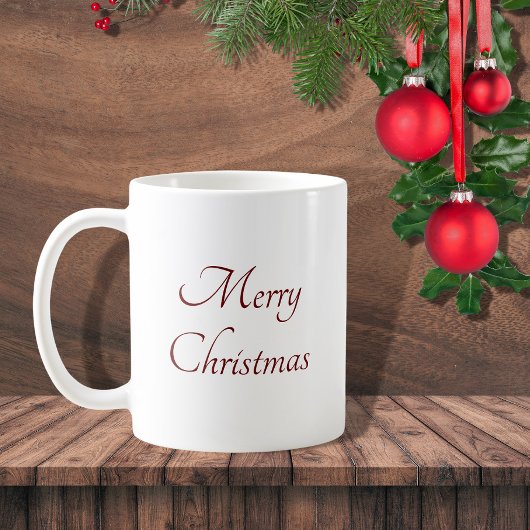 Mug Joyeux Noël Simple Typographie de script rouge