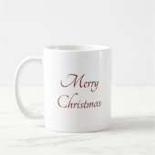 Mug Joyeux Noël Simple Typographie de script rouge (Gauche)
