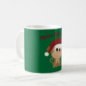 Mug Joyeux Noël! Singe (Devant gauche)