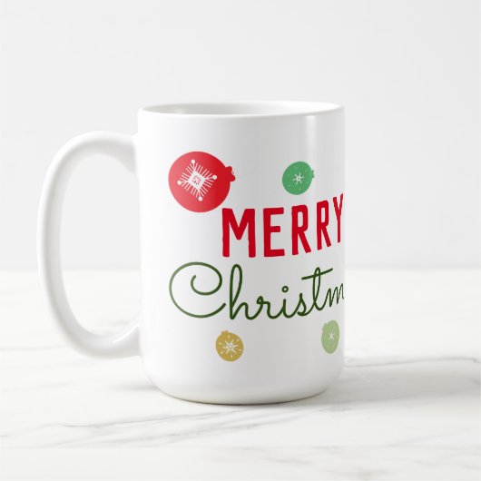 Mug Joyeux Noël Snowflakes Orament (Gauche)