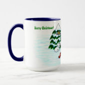 Mug Joyeux Noël ! Snowman avec amis (Gauche)
