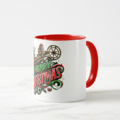 Mug Joyeux Noël steampunk (Devant droit)
