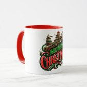 Mug Joyeux Noël steampunk (Devant gauche)
