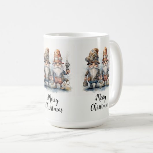 Mug Joyeux Noël Steampunk Gnomes (Devant droit)