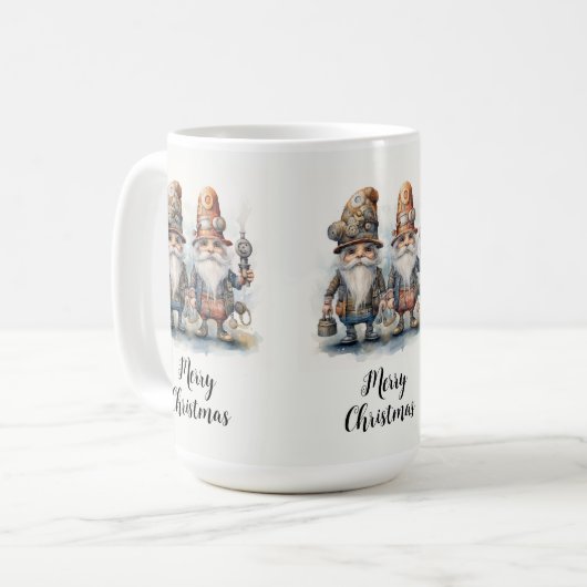 Mug Joyeux Noël Steampunk Gnomes (Devant gauche)
