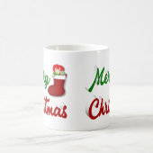 Mug Joyeux Noël Stocker rouge vert demi-script (Centre)