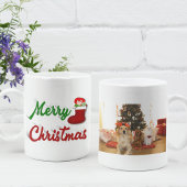 Mug Joyeux Noël Stocker rouge vert script photo