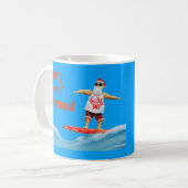 Mug Joyeux Noël Surfin Père Noël à bord (Devant gauche)