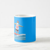 Mug Joyeux Noël Surfin Père Noël à bord (Centre)