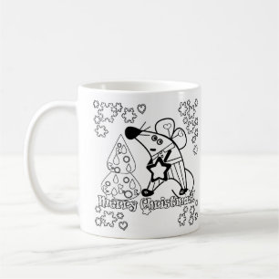 Mug Joyeux Noël Symbole du Nouvel An Souris Caricature