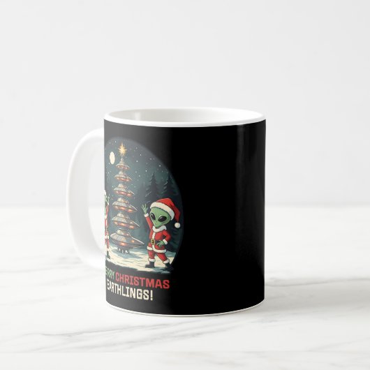 Mug Joyeux Noël, Terriens ! (Devant gauche)