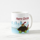 Mug Joyeux Noël! Tortue et escargot (Devant droit)