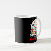 Mug Joyeux Noël Trois Père Noël Elf Reindeer Chow Chow (Devant droit)