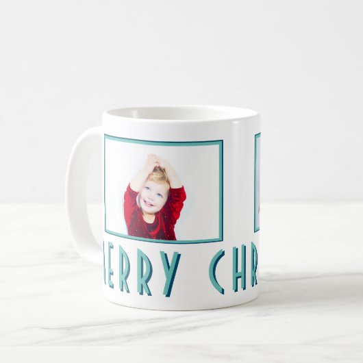 Mug Joyeux Noël Typographie 2 Photos (Devant gauche)