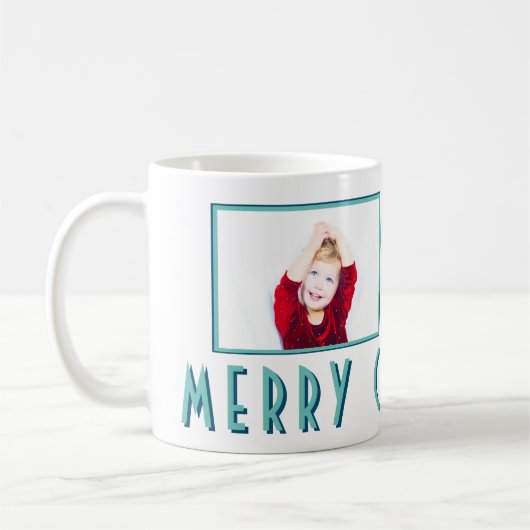 Mug Joyeux Noël Typographie 2 Photos (Gauche)