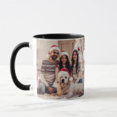 Mug Joyeux Noël Typographie Famille 5 Photo Collage (Gauche)