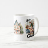 Mug Joyeux Noël une photo vacances (Devant droit)