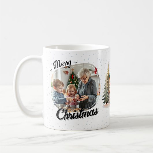 Mug Joyeux Noël une photo vacances (Gauche)