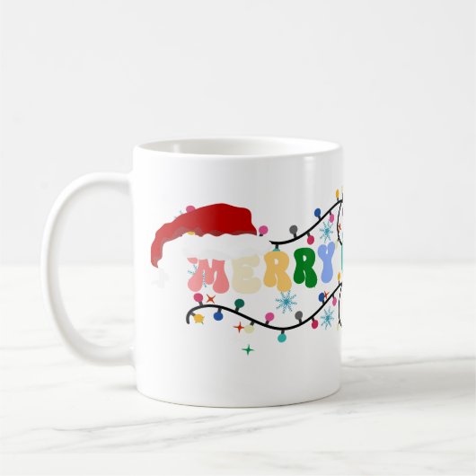 Mug Joyeux Noël x masse, rennes, santa claus (Gauche)