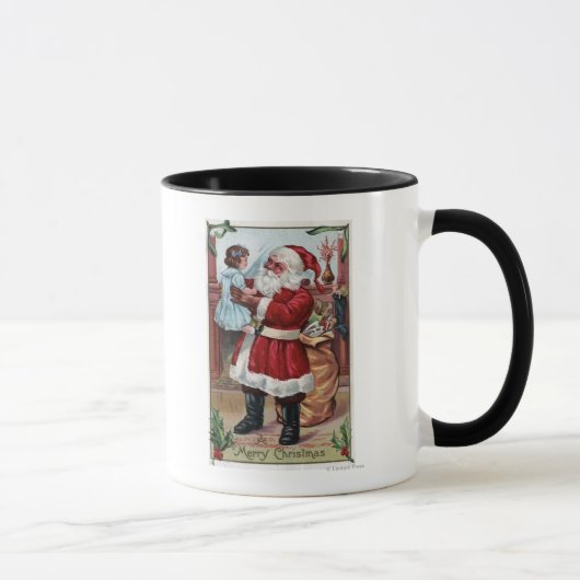 Mug Joyeux NoëlFille de Noël en bleu (Droite)