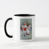 Mug Joyeux NoëlPetits enfants Patinage sur glace (Gauche)