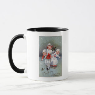 Mug Joyeux NoëlPetits enfants Patinage sur glace