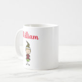 Mug joyeux nom de Noël enfant garçon personnage (Devant gauche)