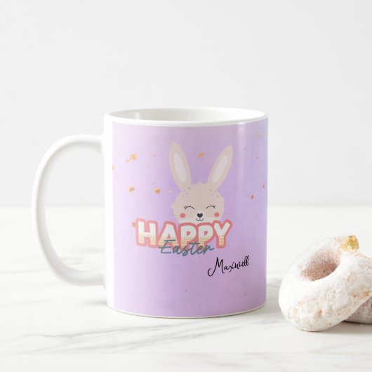 Mug Joyeux Nom du lapin de Pâques (Avec donut)