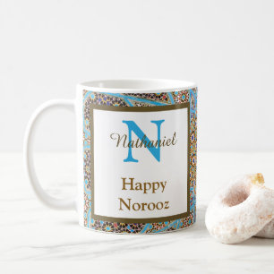 Mug Joyeux Norooz Perse Nouvel An Monogramme initial