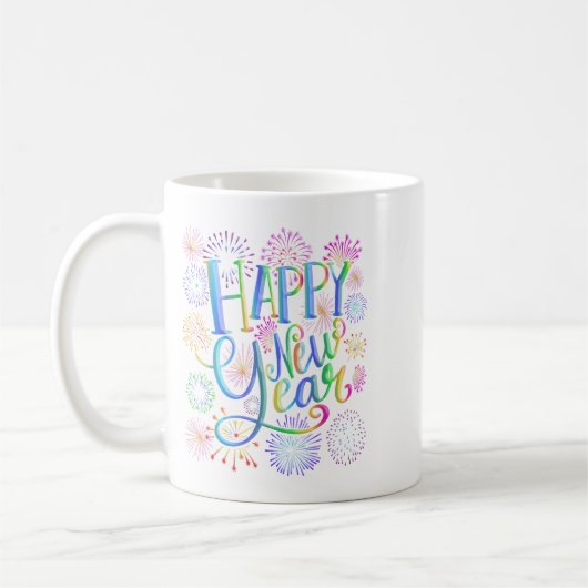 Mug Joyeux Nouvel An 2026 Feu d'artifice (Gauche)
