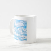 Mug Joyeux nuages ensoleillés Paysage Arrière - plan (Devant gauche)