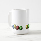 Mug Joyeux Oeufs de Pâques colorés (Devant gauche)