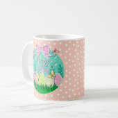 Mug Joyeux Oeufs de Pâques et papillons (Devant gauche)