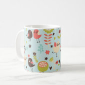 Mug Joyeux oiseaux dans les champs de fleurs (Devant gauche)