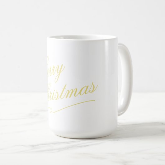 Mug Joyeux or de Noël (Devant droit)